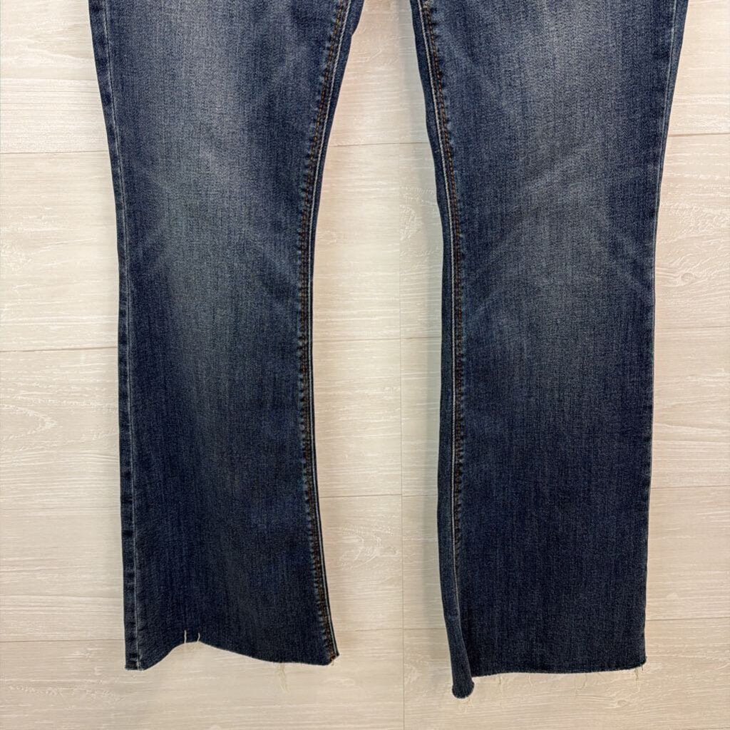 KUT Dark Wash High Rise Stella Fab Ab Flare Jeans 2