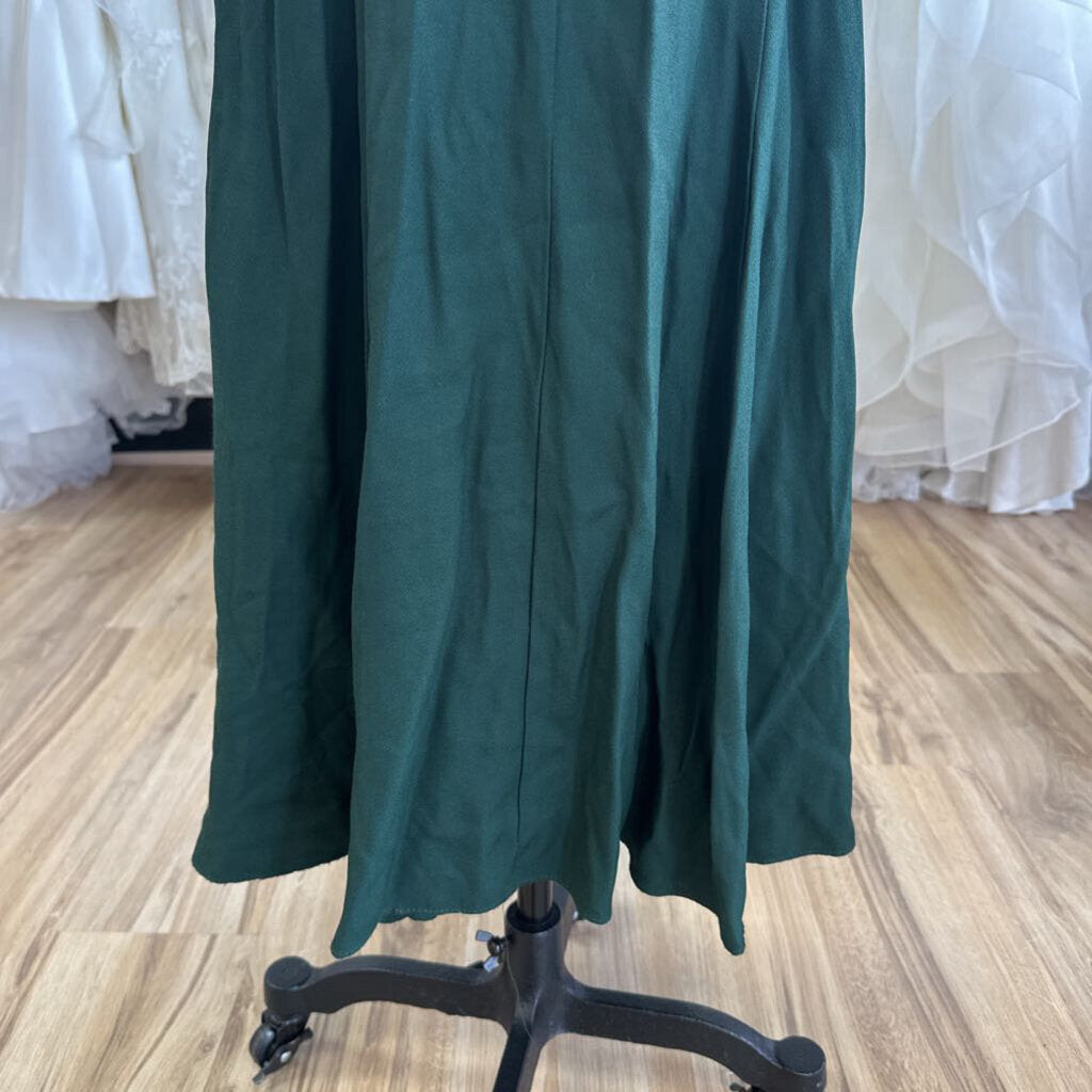 Niki Green Bow Strap Long Formal Dress 10