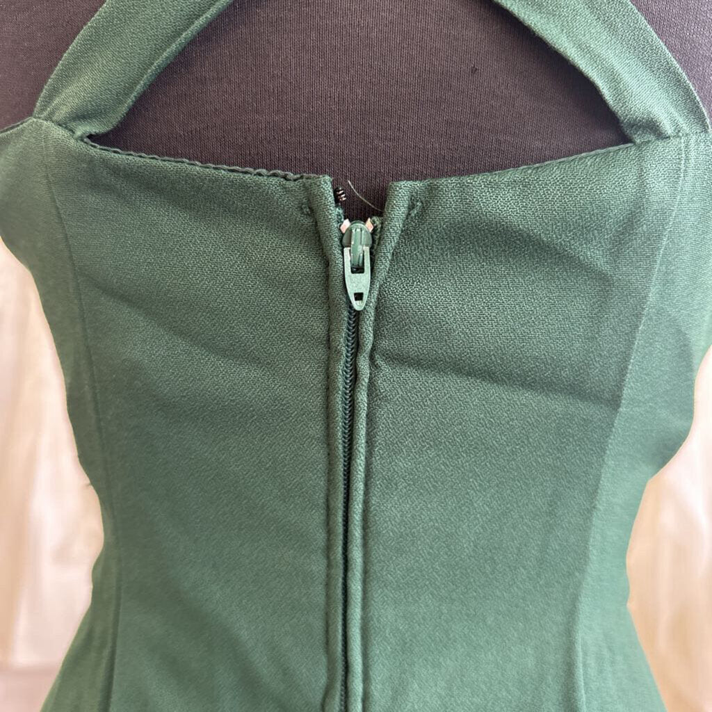 Niki Green Bow Strap Long Formal Dress 10