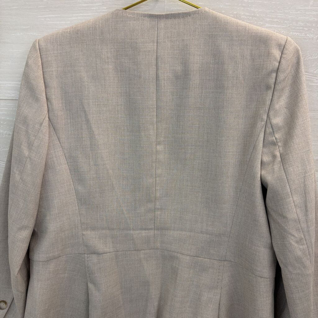 Ann Taylor Grey Button Front Business Jacket 6