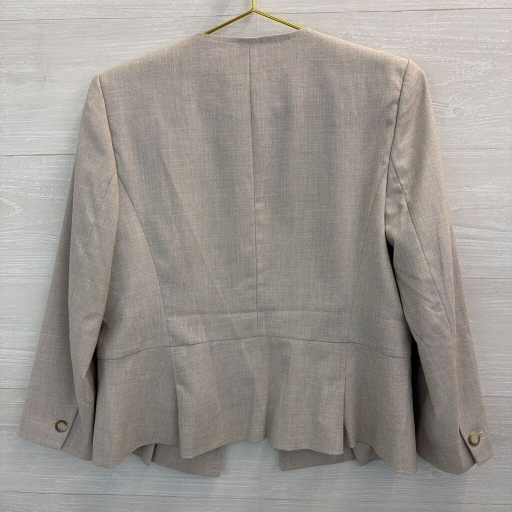 Ann Taylor Grey Button Front Business Jacket 6