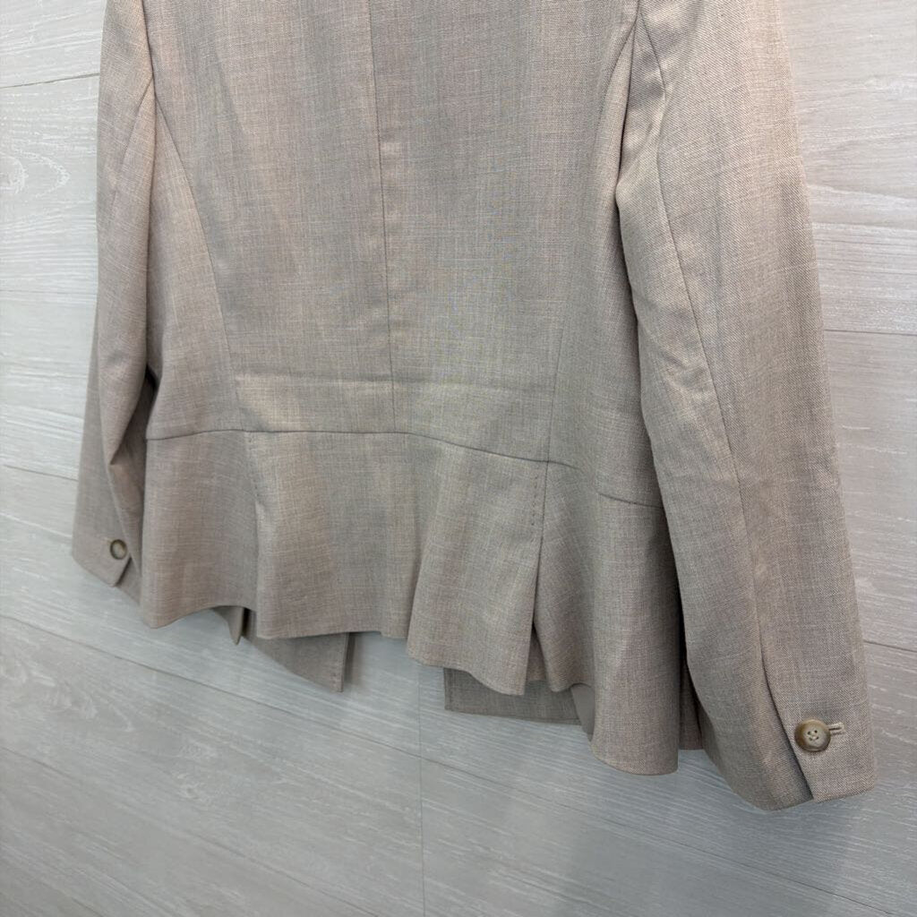 Ann Taylor Grey Button Front Business Jacket 6