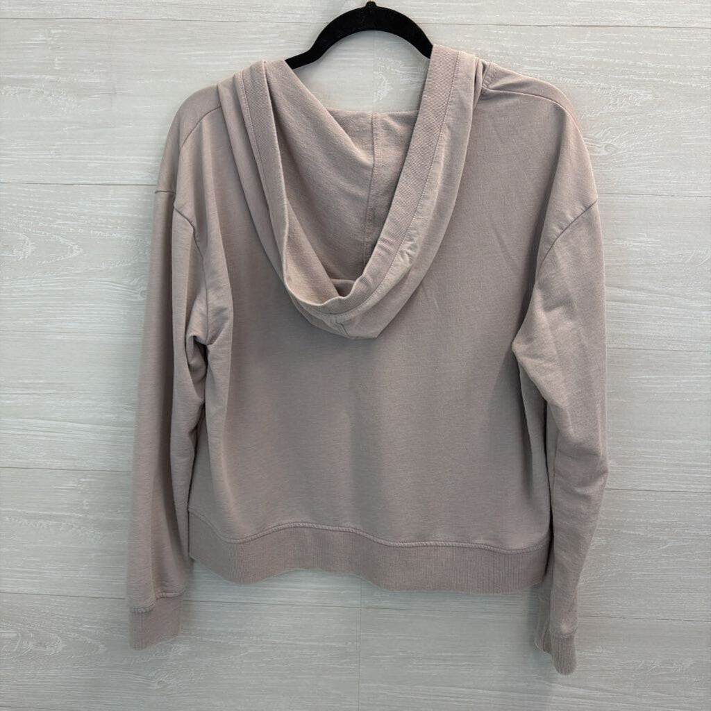 Jane and Delancey Light Purple Cropped V Neck Hoodie Medium