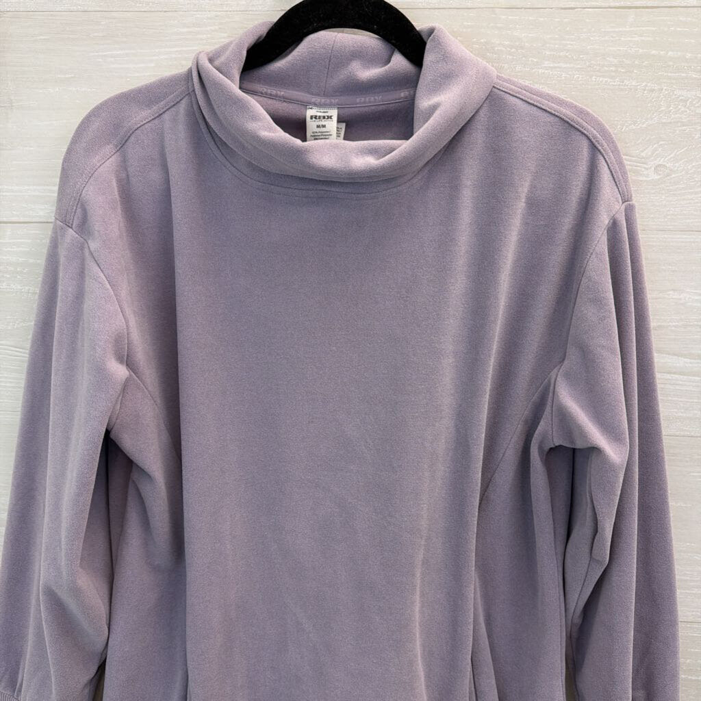 RBX Soft Purple Mock Neck Long Sleeve Top Medium