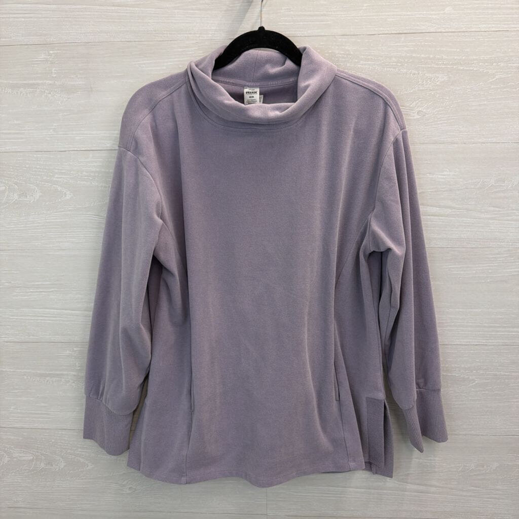 RBX Soft Purple Mock Neck Long Sleeve Top Medium