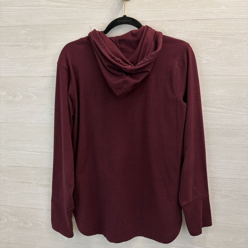 RBX Burgundy Fleece Hooded Pullover Medium