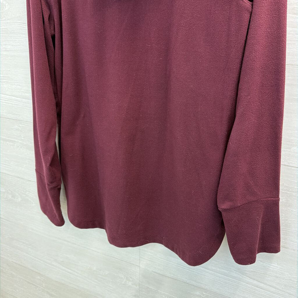 RBX Burgundy Fleece Hooded Pullover Medium