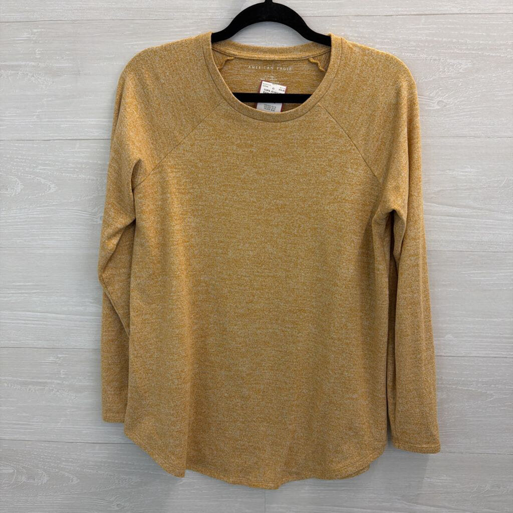 American Eagle Yellow Long Sleeve Top Small