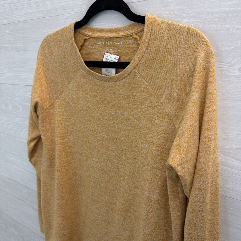 American Eagle Yellow Long Sleeve Top Small