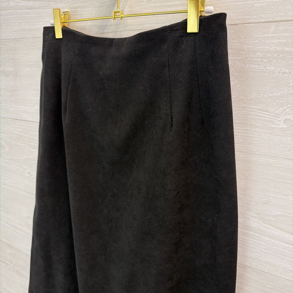 Briggs Black Suede Maxi Skirt 8