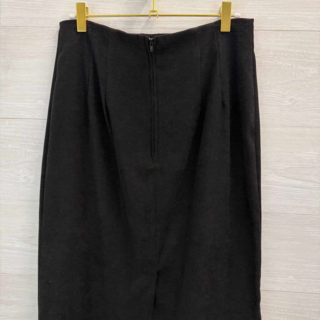 Briggs Black Suede Maxi Skirt 8