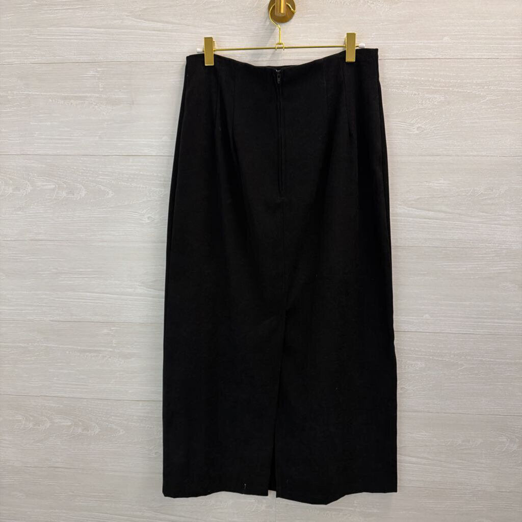 Briggs Black Suede Maxi Skirt 8