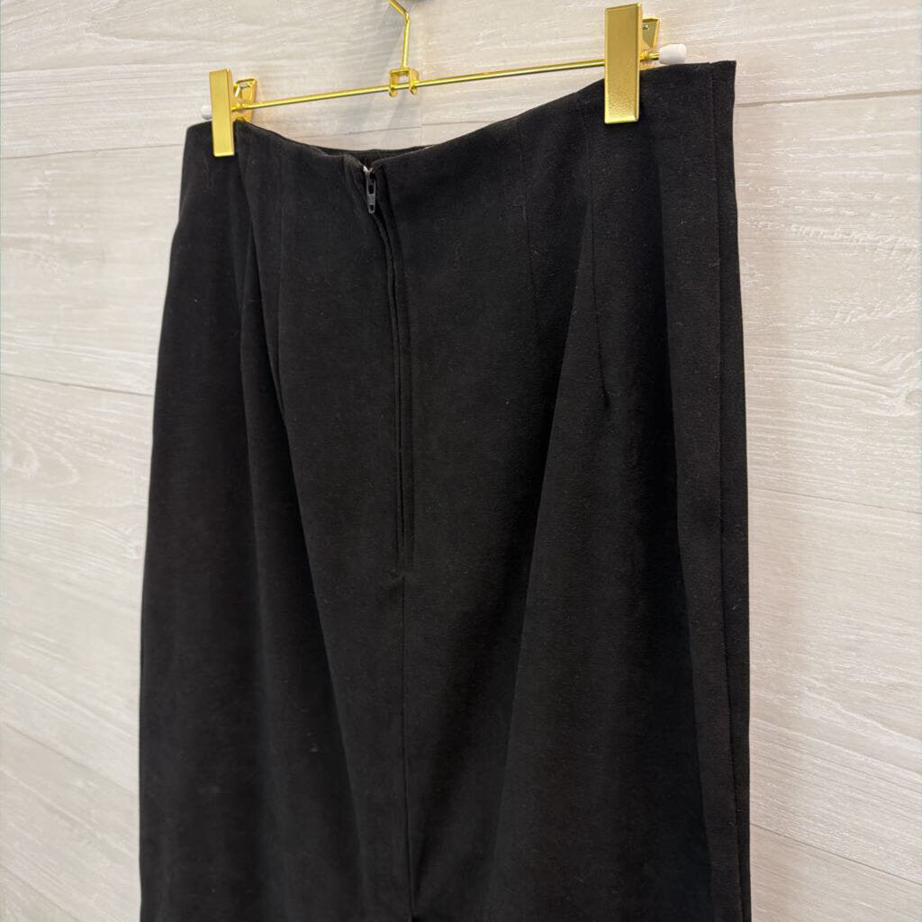 Briggs Black Suede Maxi Skirt 8
