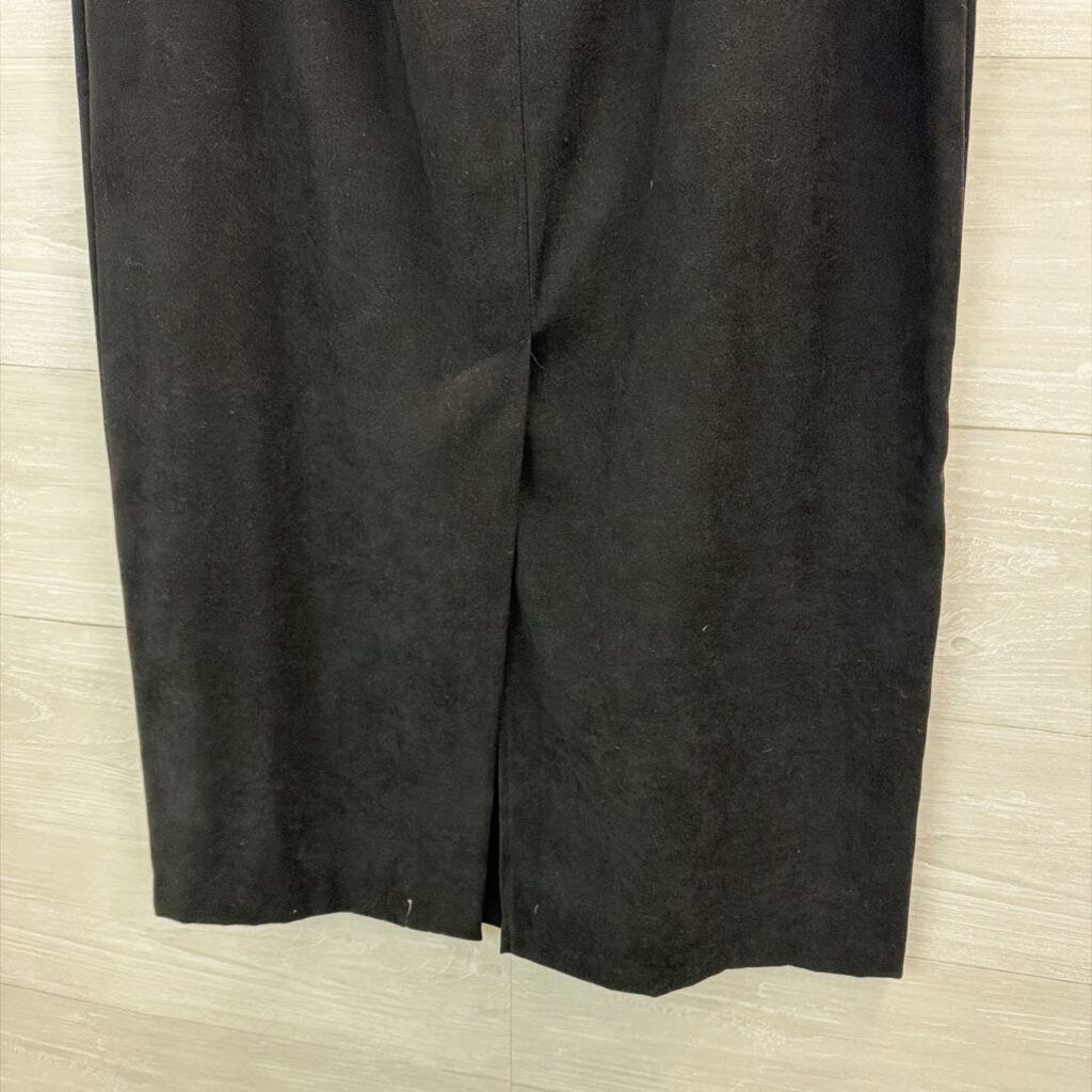Briggs Black Suede Maxi Skirt 8