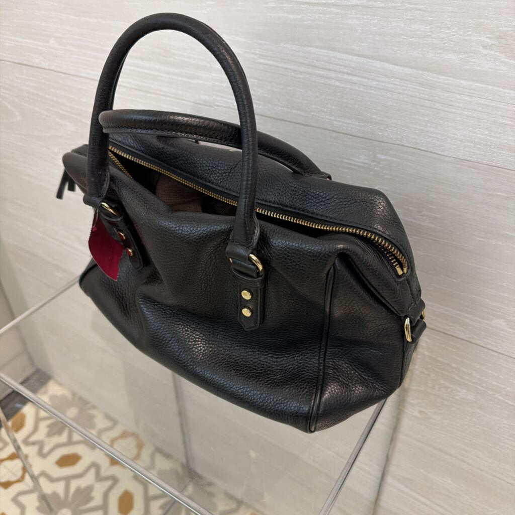 Kate Spade Black Pebbled Leather Julianne Mulberry Street Satchel Purse