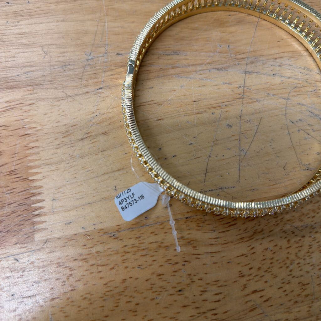 Fallon Gold Unzipped Pave Split Choker Necklace