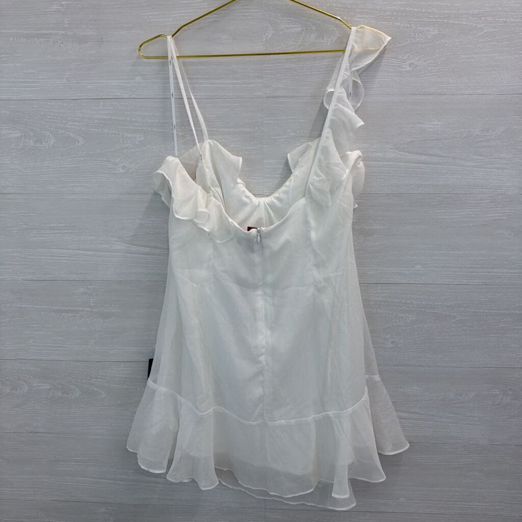 Lulus White Ruffle Detail Dress XXL