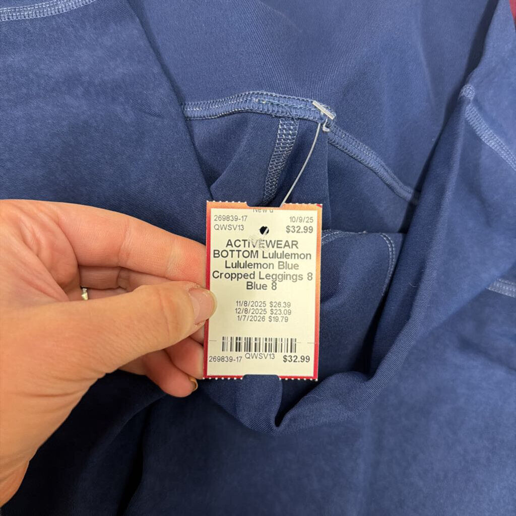 Lululemon Blue Cropped Leggings 8