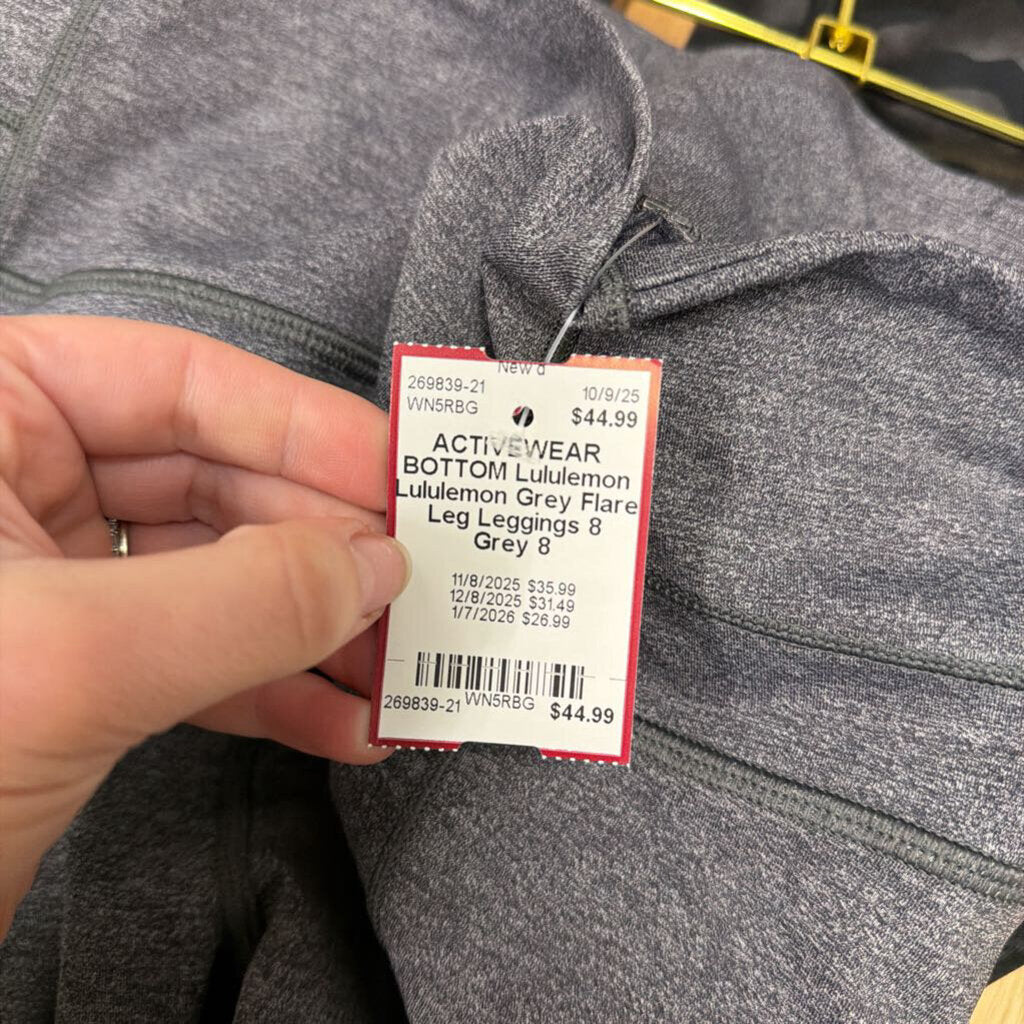 Lululemon Grey Flare Leg Leggings 8