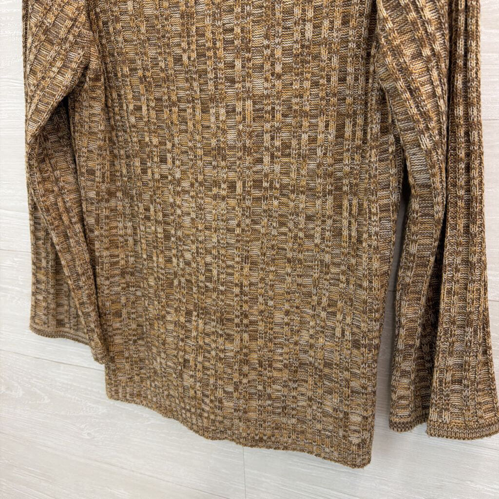 Vintage Kimlon Brwon Fur Lined Button Front Sweater Medium