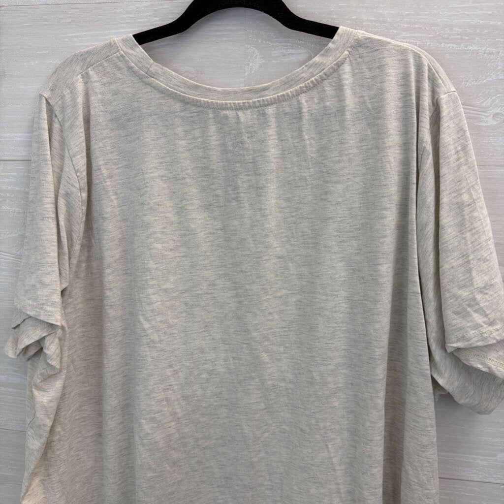 Mighty Fine Grey/ Orange Pumpkin Spice Short Sleeve Graphic Tee 4X