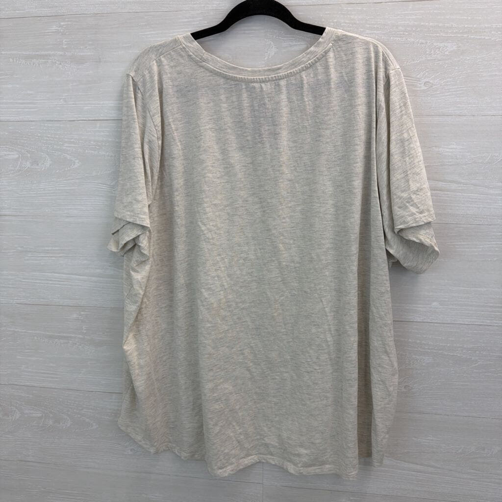Mighty Fine Grey/ Orange Pumpkin Spice Short Sleeve Graphic Tee 4X