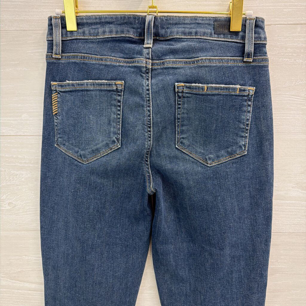 Paige Dark Wash Hoxton Crop Jeans 26