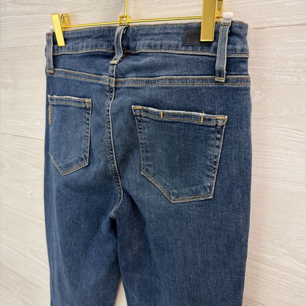 Paige Dark Wash Hoxton Crop Jeans 26