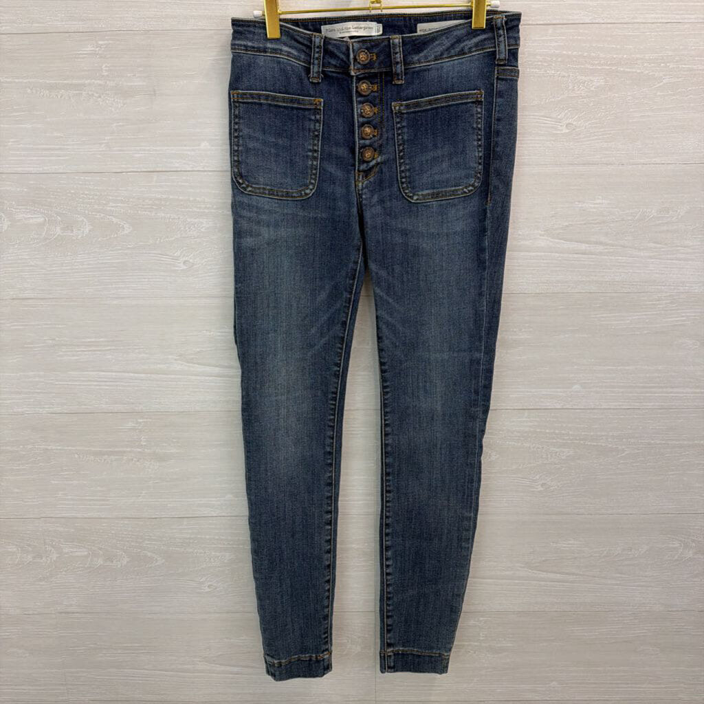 Pilcro and the Letterpress Dark Wash High Rise Denim Leggings 27