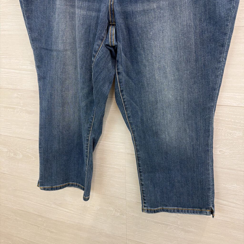 Judy Blue Medium Wash Mid Rise Skinny Fit Capri Jeans 18W