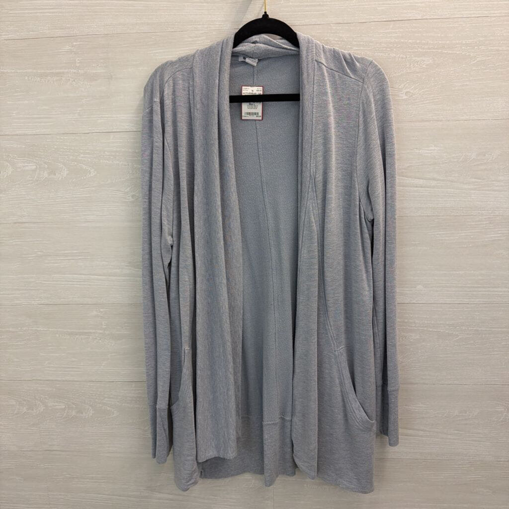 Athleta Blue Open Front Long Sleeve Sweater Top Large
