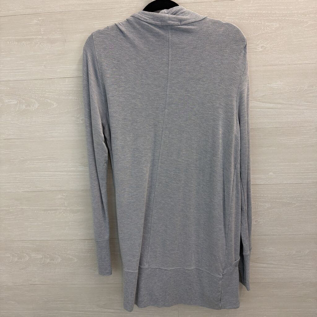 Athleta Blue Open Front Long Sleeve Sweater Top Large
