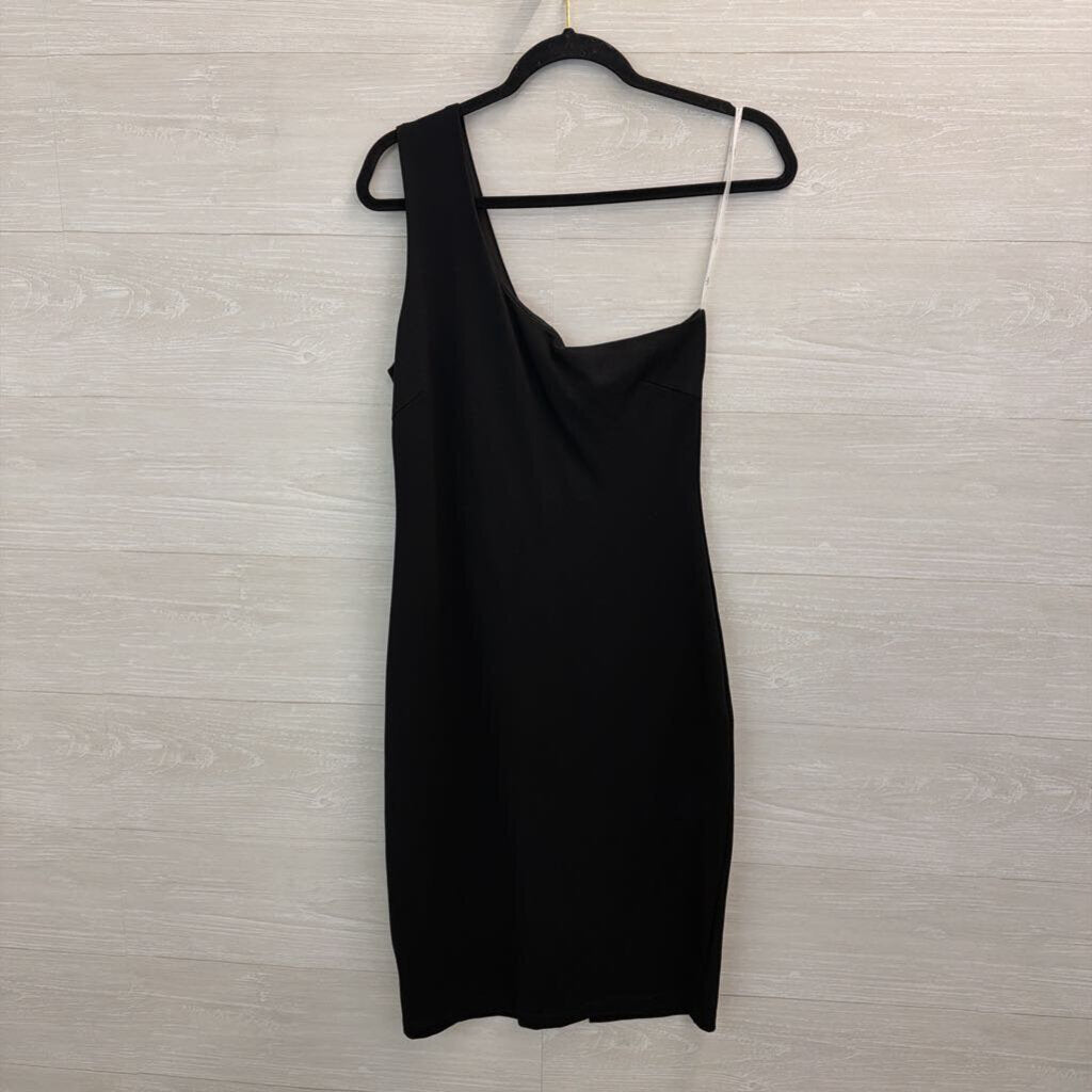 Lulus Black One Shoulder Dress Medium