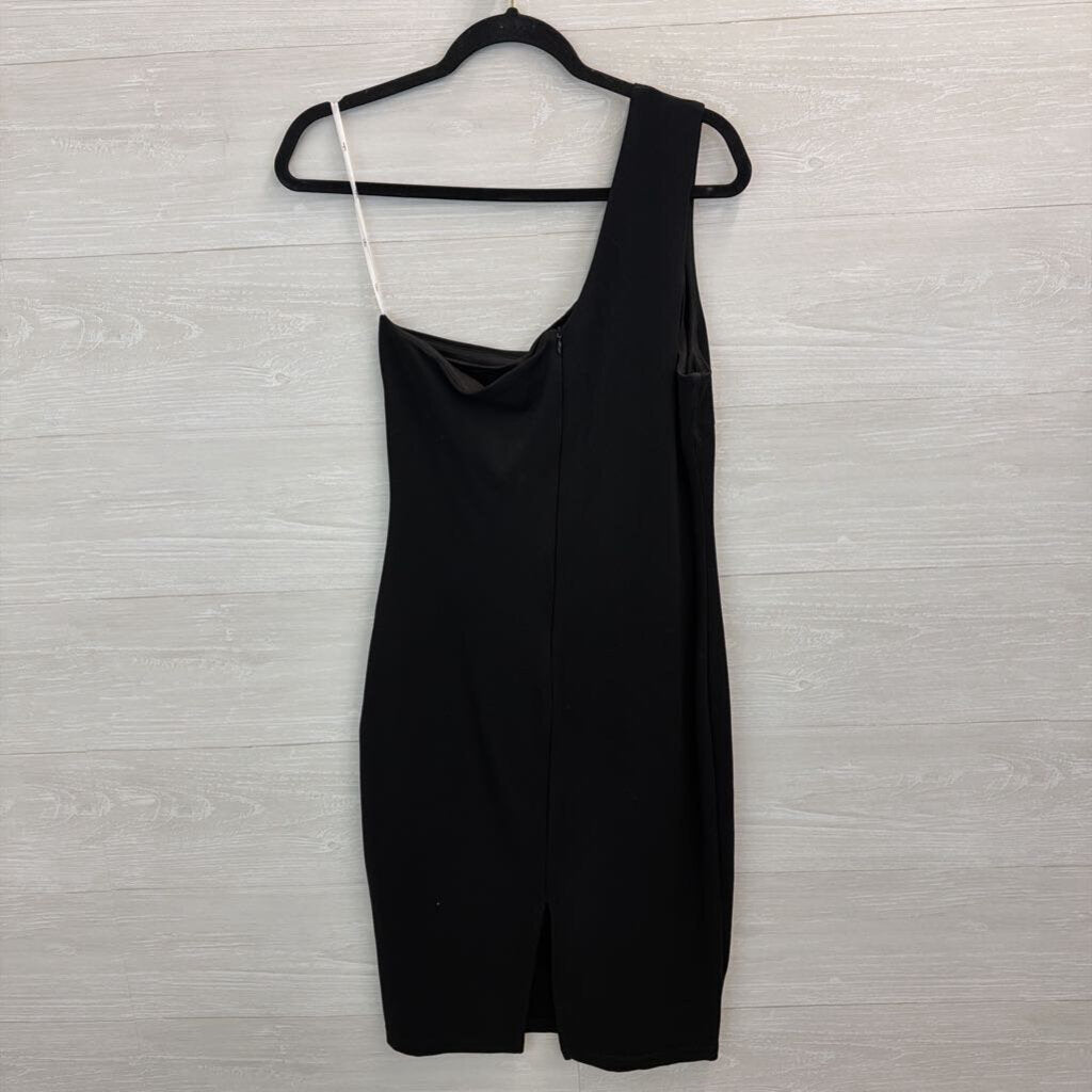 Lulus Black One Shoulder Dress Medium