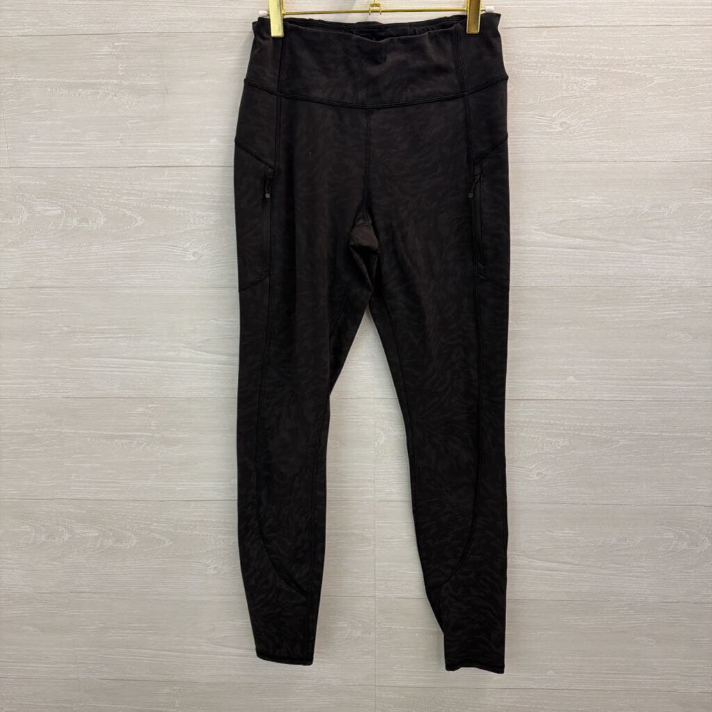 Athleta Black Print Rainier Tight Leggings Medium Tall