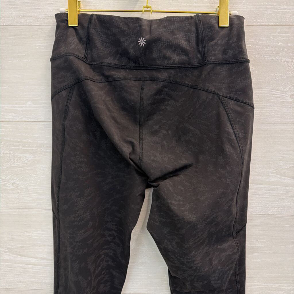 Athleta Black Print Rainier Tight Leggings Medium Tall