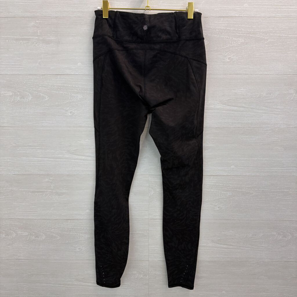 Athleta Black Print Rainier Tight Leggings Medium Tall