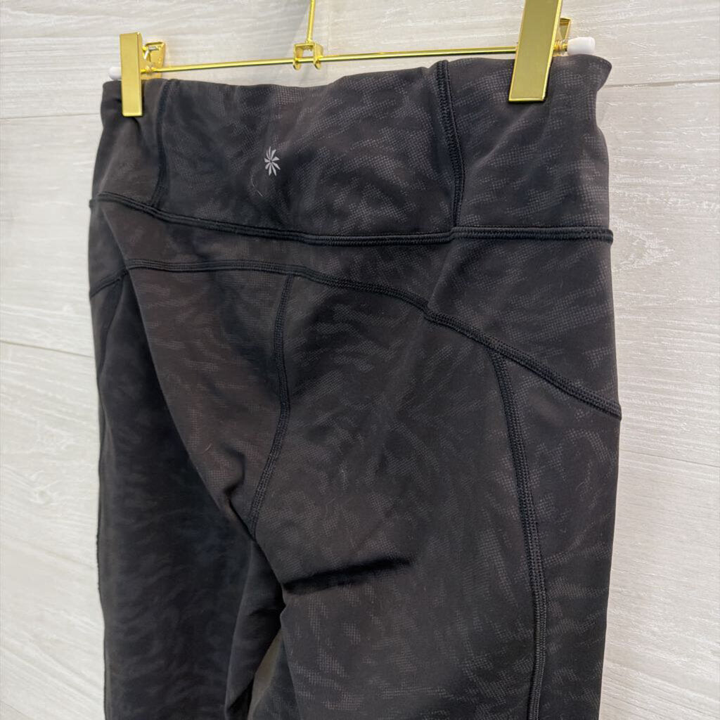 Athleta Black Print Rainier Tight Leggings Medium Tall