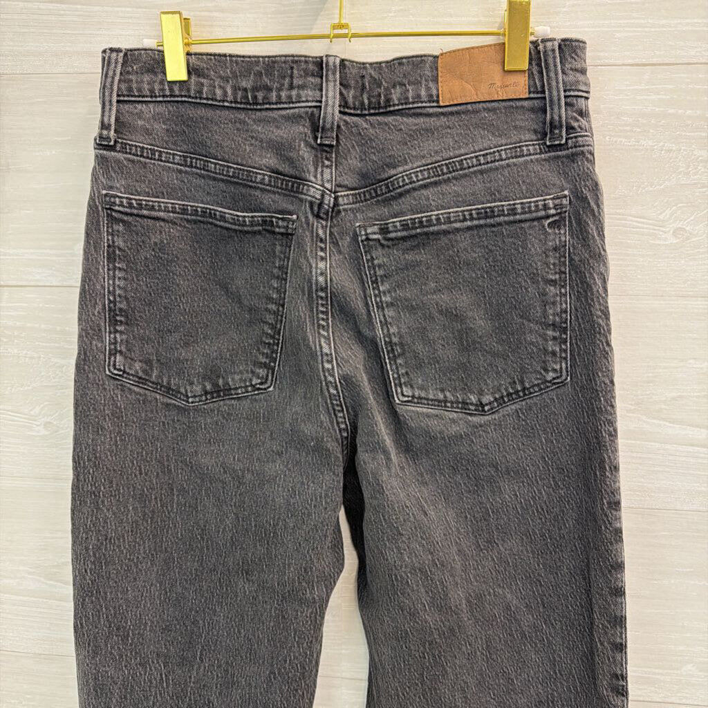Madewell Black Distressed The Perfect Vintage Straight Jeans 28 Tall