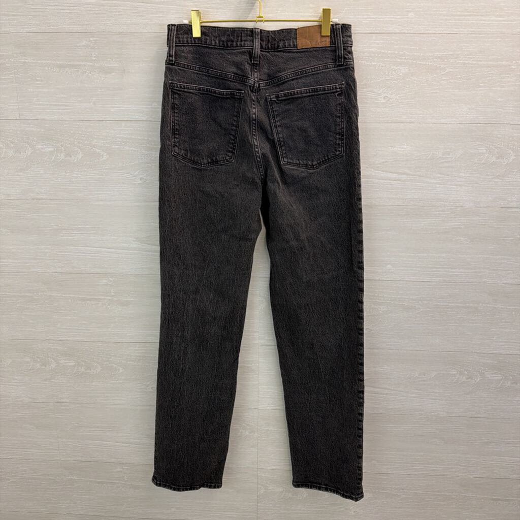 Madewell Black Distressed The Perfect Vintage Straight Jeans 28 Tall