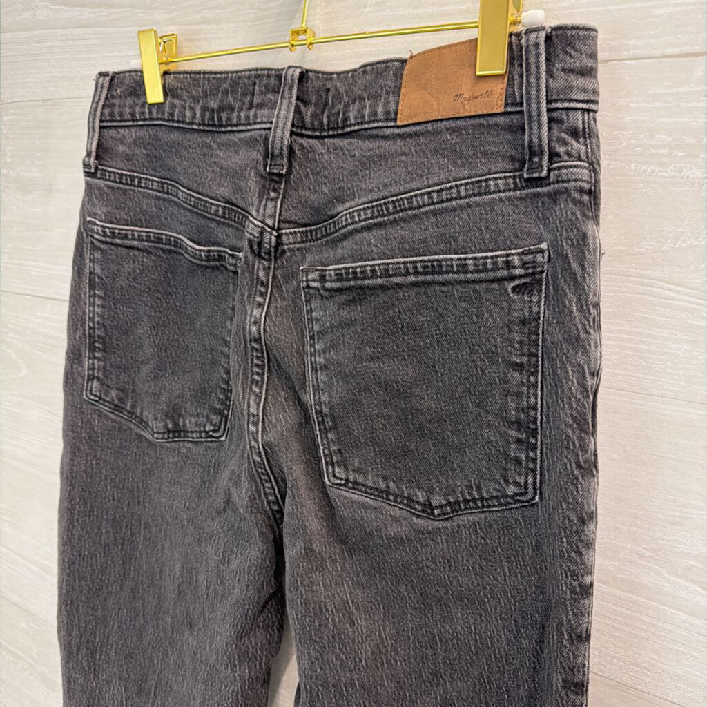 Madewell Black Distressed The Perfect Vintage Straight Jeans 28 Tall