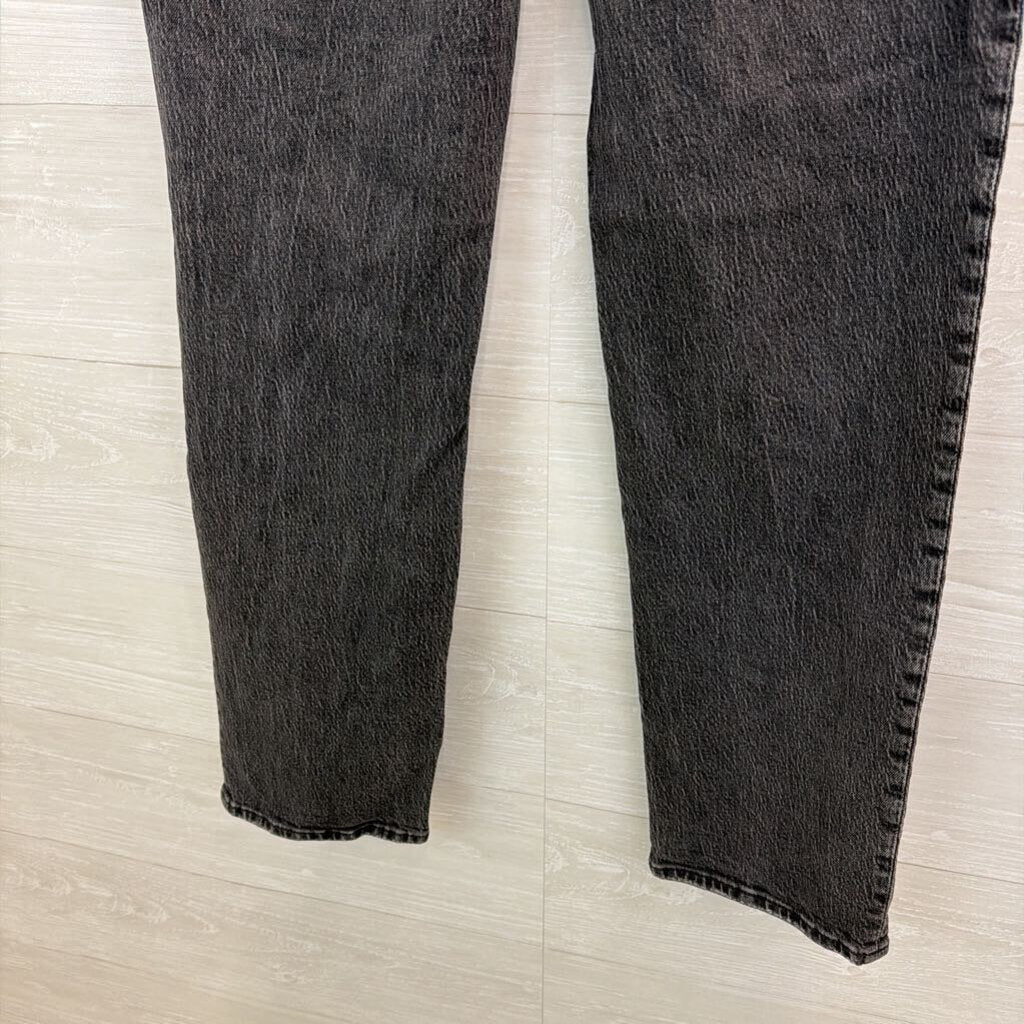 Madewell Black Distressed The Perfect Vintage Straight Jeans 28 Tall