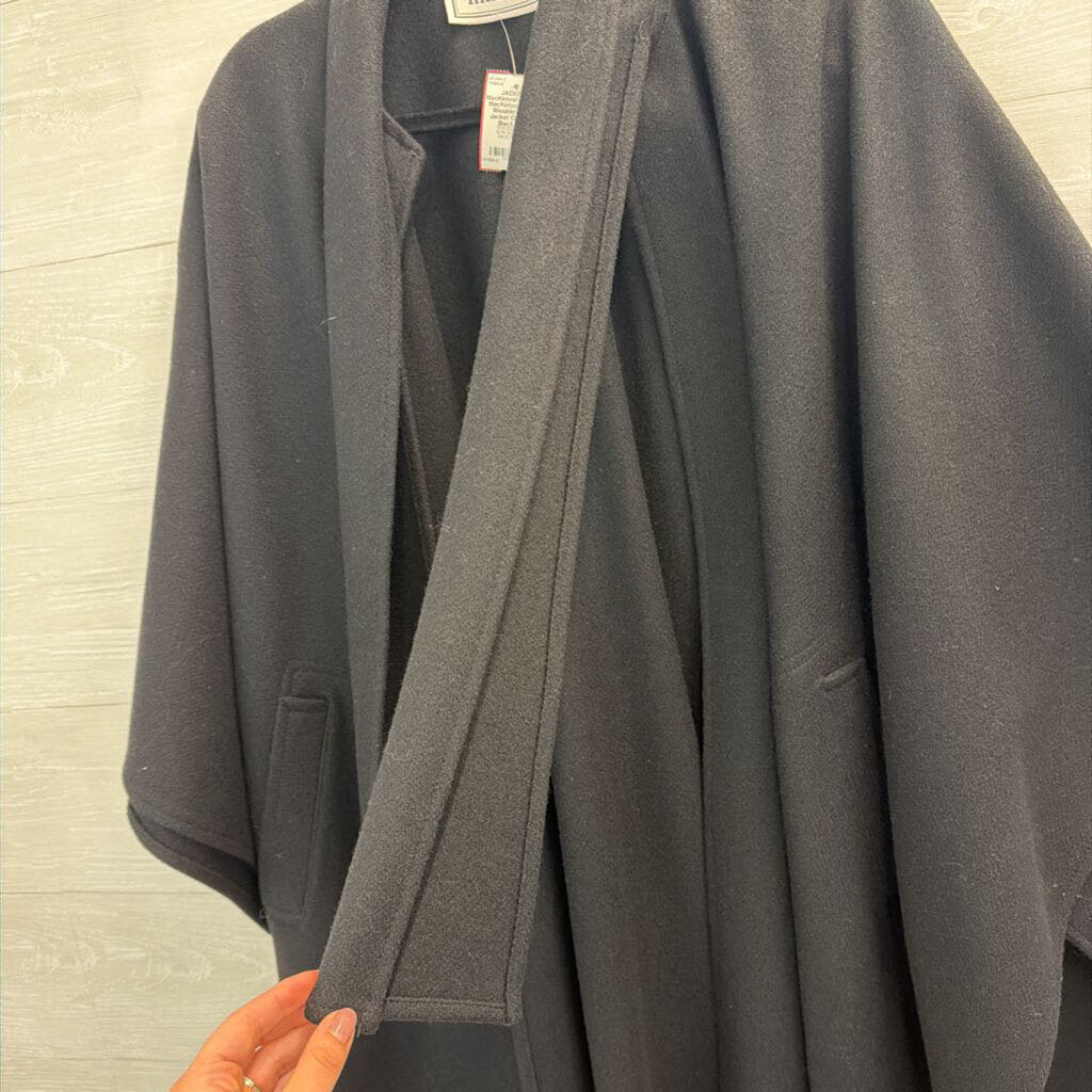 Vintage MacKintosh Black Shoulder Cape Jacket One Size