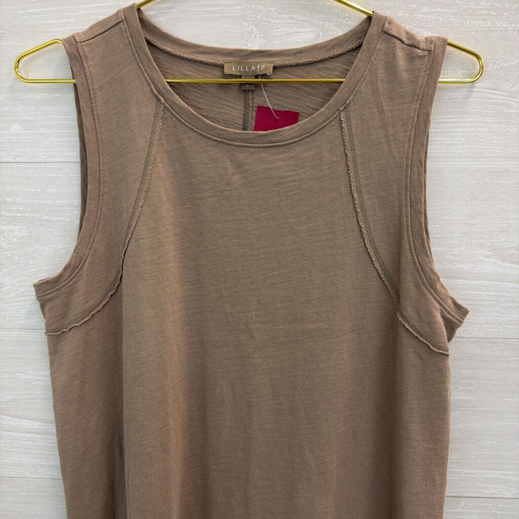 Lilla P Grey Sleeveless Shift Dres Large