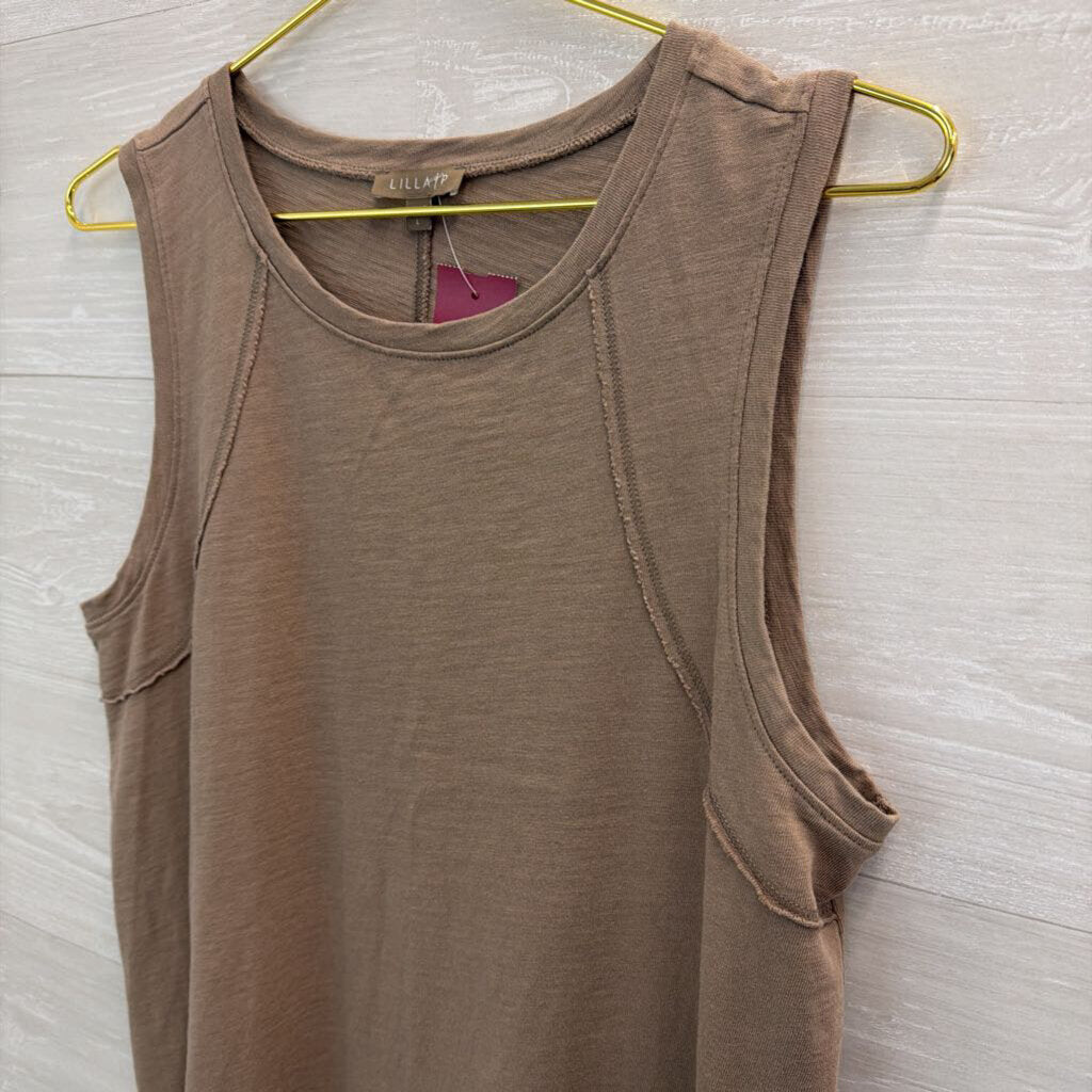 Lilla P Grey Sleeveless Shift Dres Large