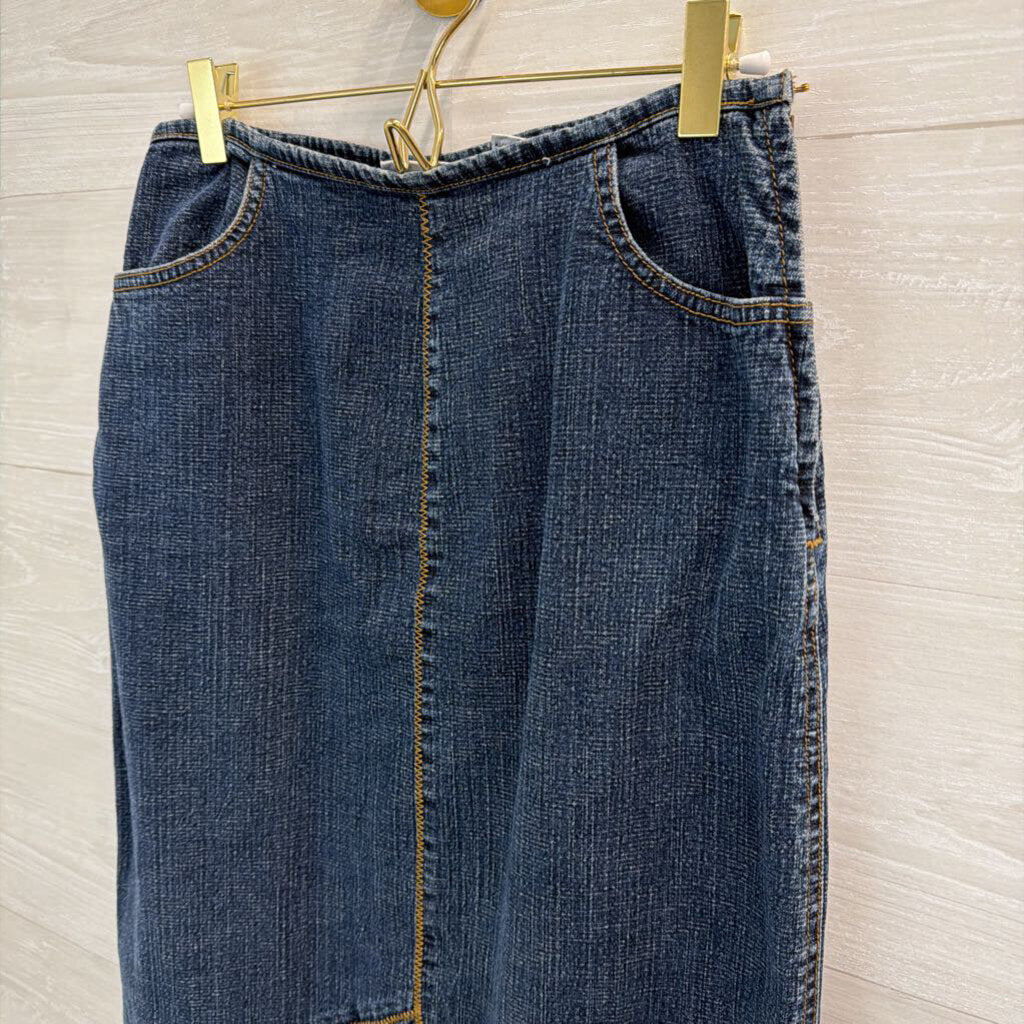 Madison Studio Dark Wash Denim Maxi Skirt 4