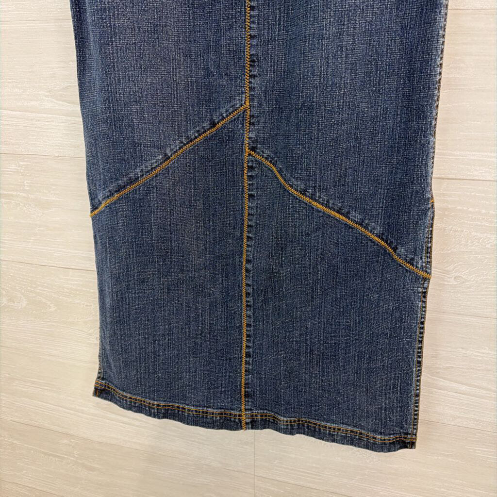 Madison Studio Dark Wash Denim Maxi Skirt 4