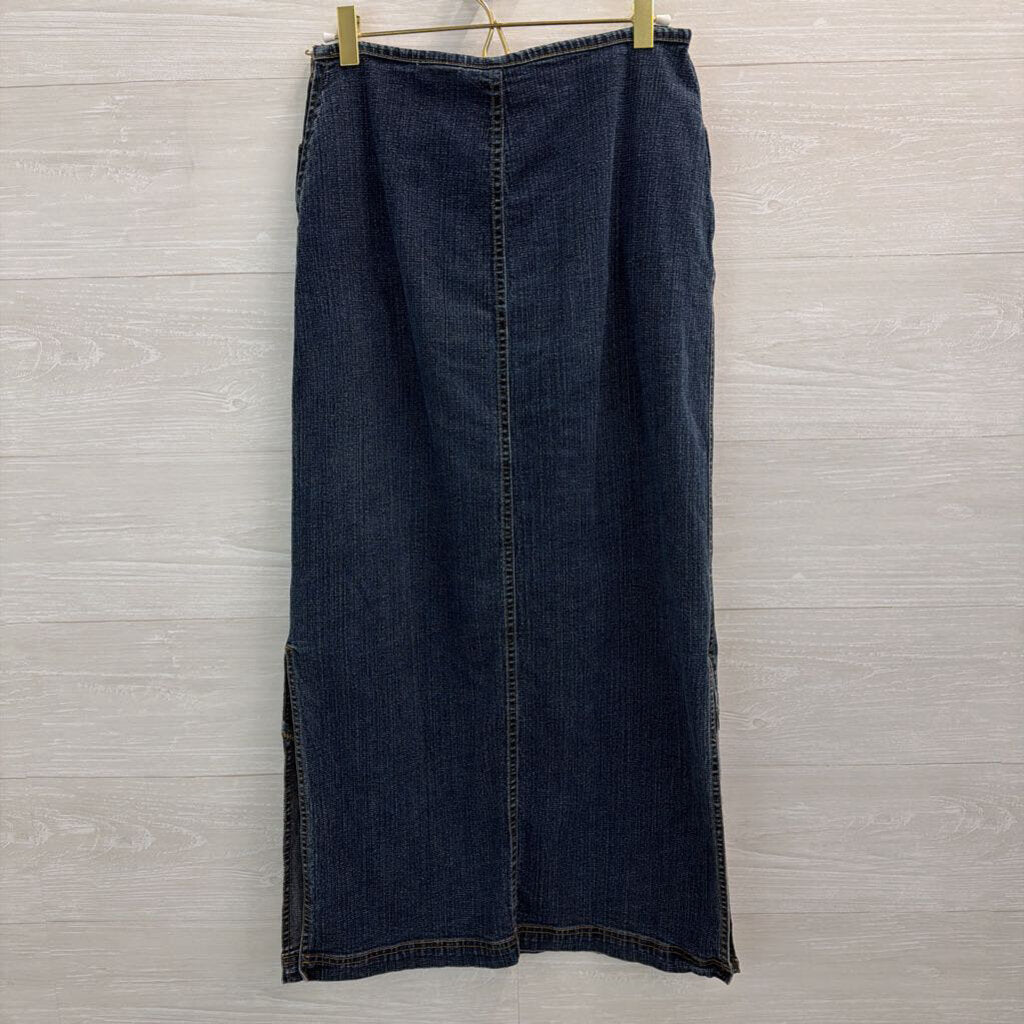 Madison Studio Dark Wash Denim Maxi Skirt 4