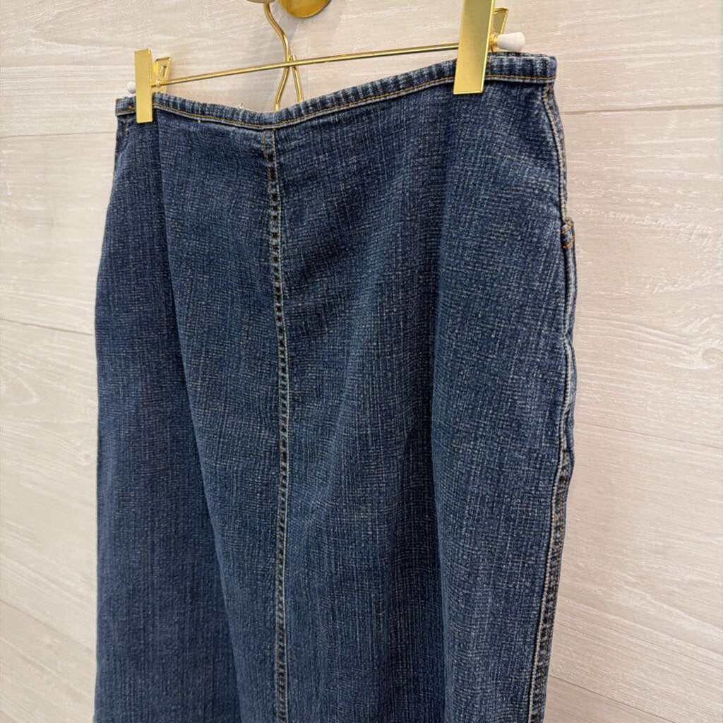 Madison Studio Dark Wash Denim Maxi Skirt 4