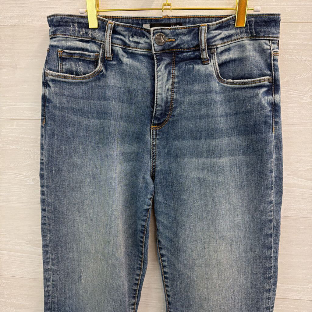 Kut Medium Wash Ana High Rise Fab Ab Flare Jeans 8